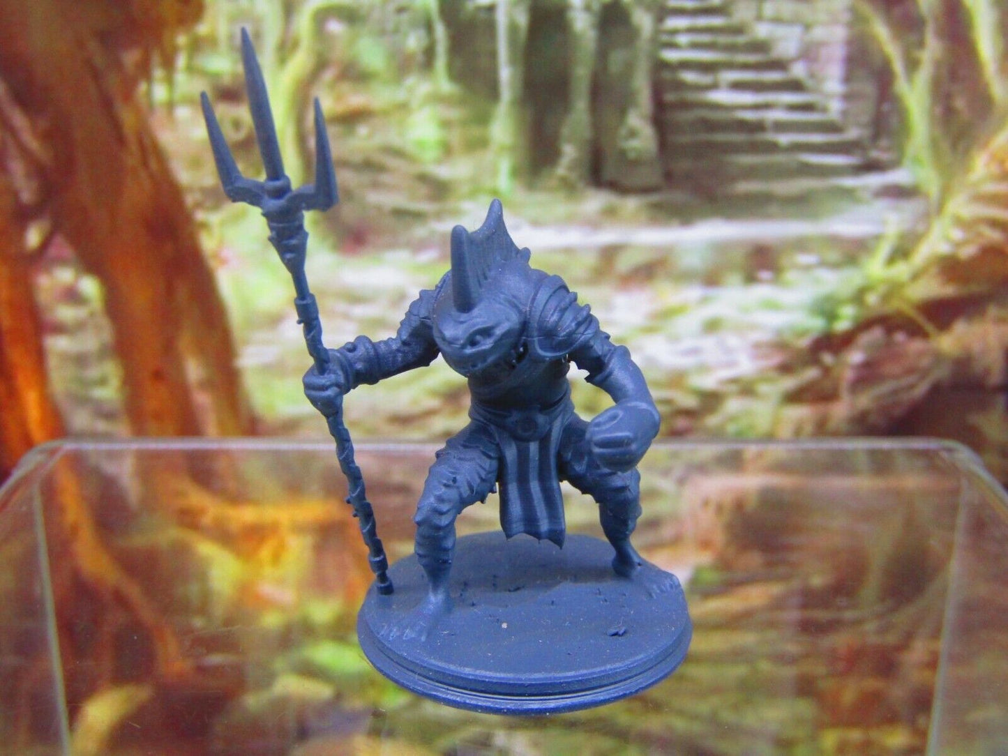 Deepfin Marloch Tribe Warrior w/ Trident Mini Miniature Figure 3D Printed Model