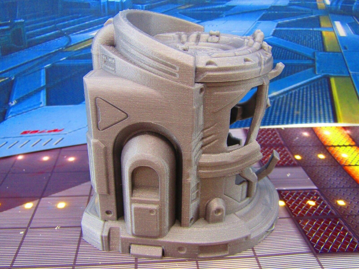 Containment Holding Chamber Cage Cell Damaged Scenery Terrain 3D Printed Model