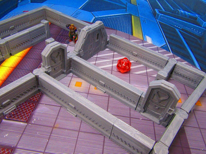 60pc DungeonSticks Sci Fi Map Building Wall Tile Set Scenery Terrain 3D Printed