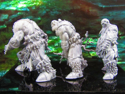 3pc Giant Zombie Grave Brute Monster Set Mini Miniature Model Character Figure