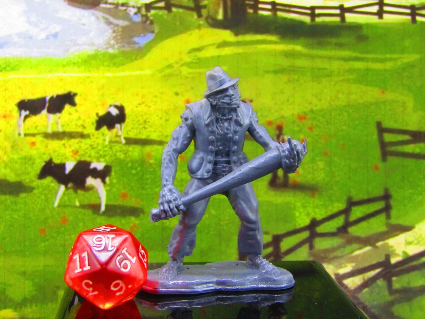 Gangster Troll Shooting the Bird Monster Encounter Mini Miniature Model