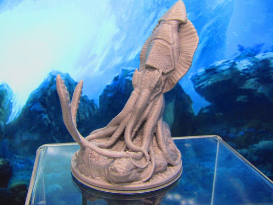 Large Underwater Squid Monster Mini Miniature 3D Printed Figure Model 28/32mm
