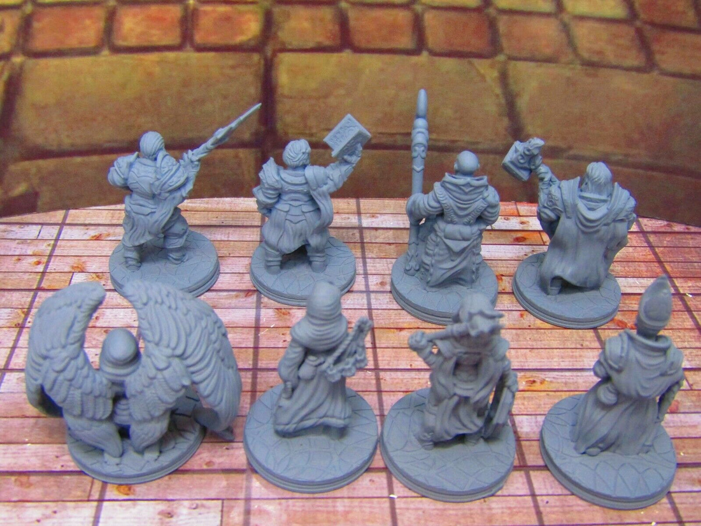 8pc Holy Order of Ash Paladin Religious Set Mini Miniature 3D Printed Model