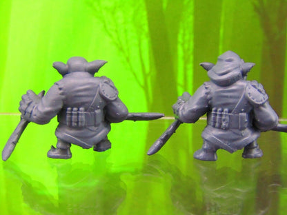 Pair of Goblin Rogue Thiefs Mini Miniatures 3D Printed Model 28/32mm Scale RPG