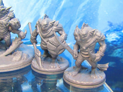 5pc Sea Devil War Tribe Party Mini Miniature Figure 3D Printed Model 28/32mm