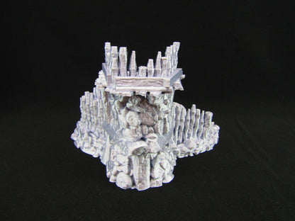 Goblin Hideout Watchtower w/ Underground Burrow Hideout Scatter Terrain Scenery