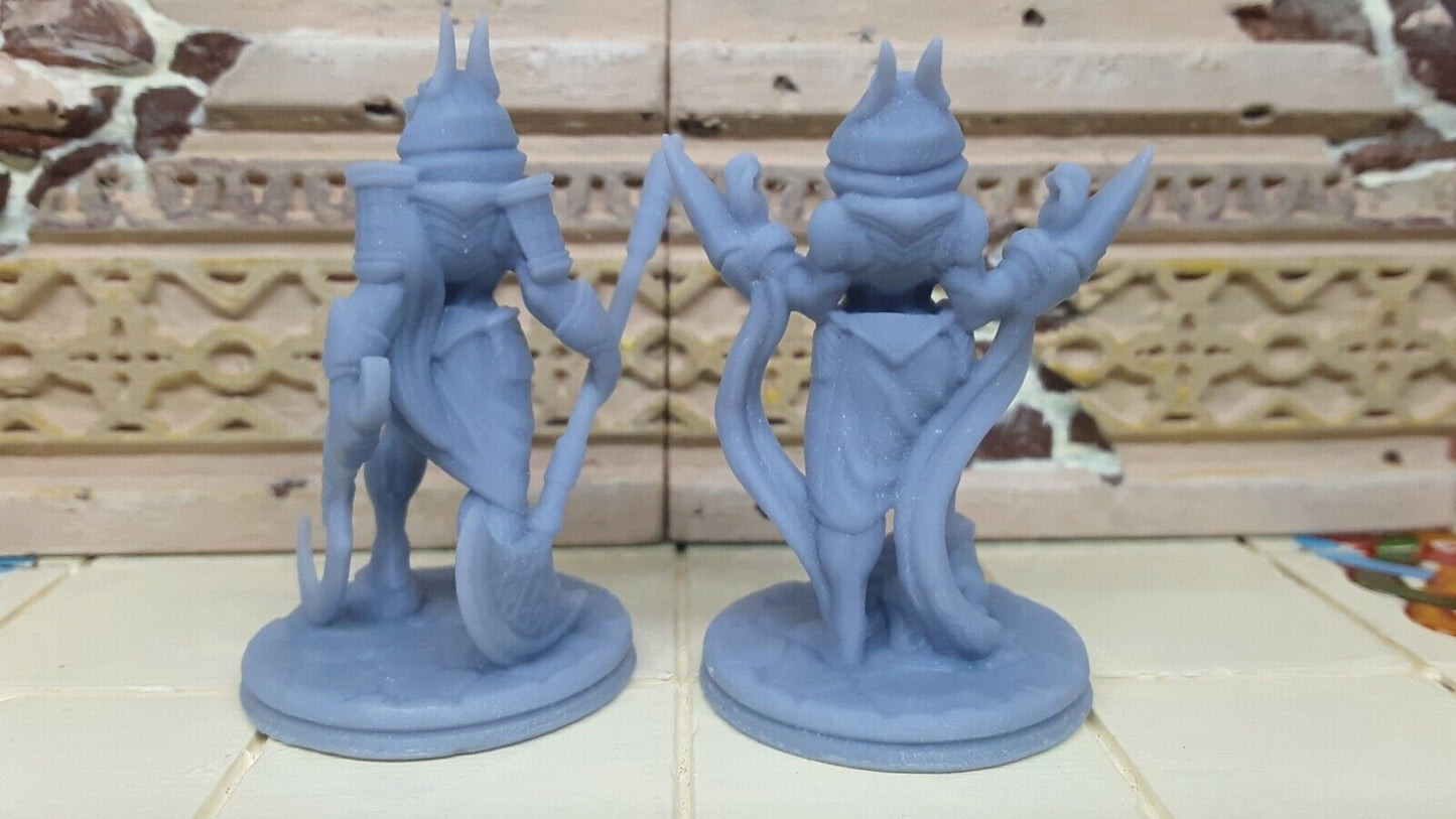 Egyptian Anubis Warrior Pair Mini Miniature Figure 28/32mm D&D 3D Printed Resin