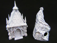 
              Small Dark Elf Hut Houses Pair Scatter Terrain Scenery 3D Printed Mini Miniature
            