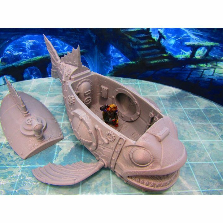 Mechanical Fish Shaped Diver Submarine Device Scenery Scatter Terrain Props
