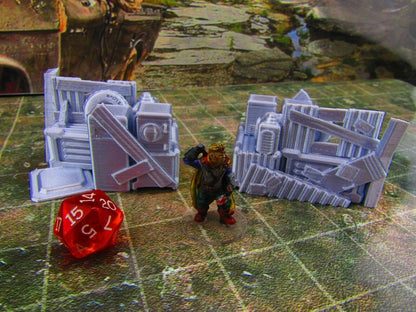 2pc Junk Wall Settlement Barricade A Scatter Terrain Scenery Wasteland