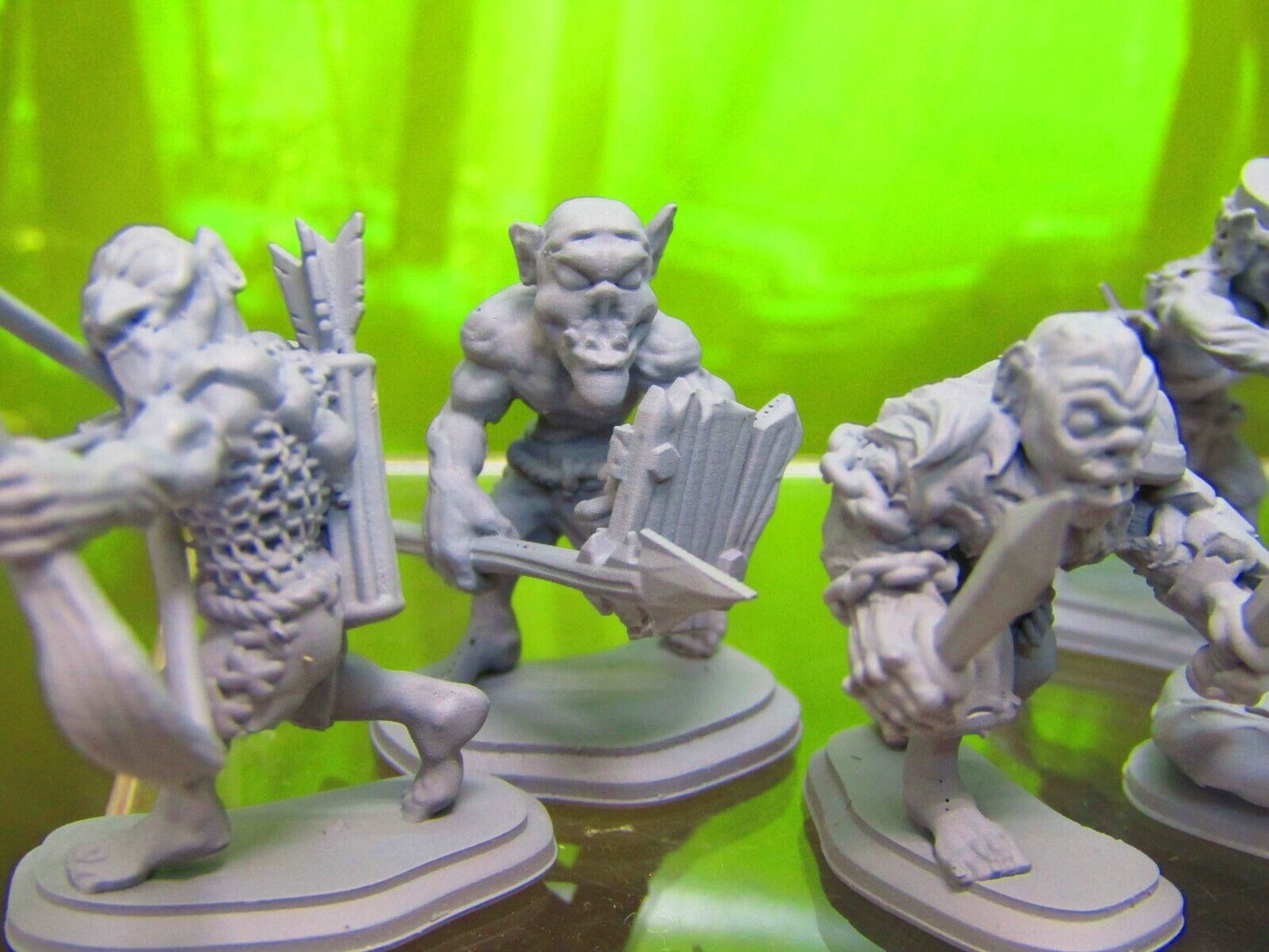 6pc Swamp Goblin Mob Set Mini Miniature 3D Printed Model 28/32mm Scale