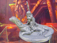 
              Lizard Mounted Warrior w/ Spear Mini Miniature Figure 3D Printed Model 28/32mm
            