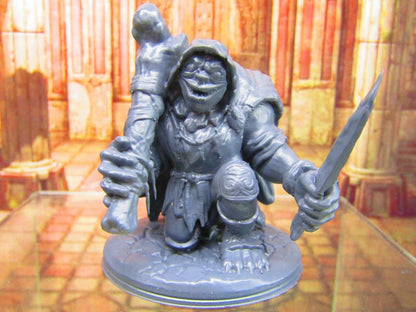 Fomorian Monster Cloaked w/ Club Mini Miniature Figure 3D Printed Model 28/32mm
