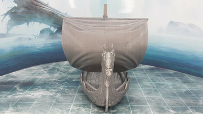 Viking Barbarian Long Ship Boat Scatter Terrain Scenery 28mm Dungeons & Dragons