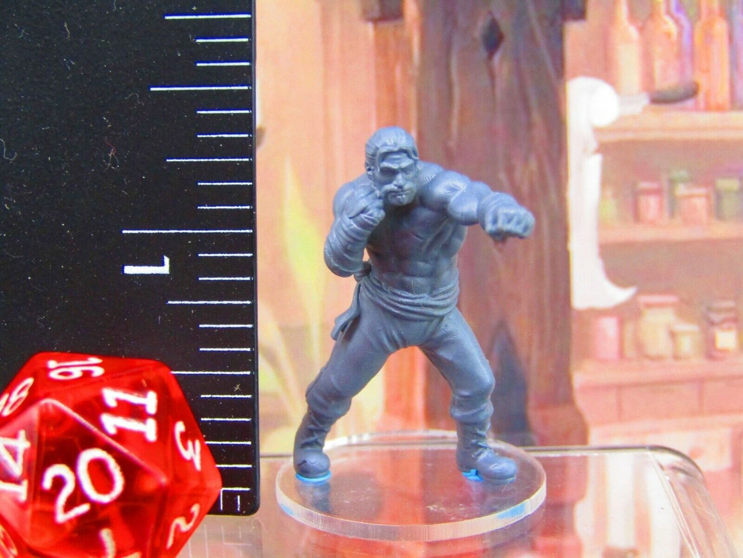 Human Boxer Bar Room Brawler B Mini Miniature Figure 3D Printed Model 28/32mm