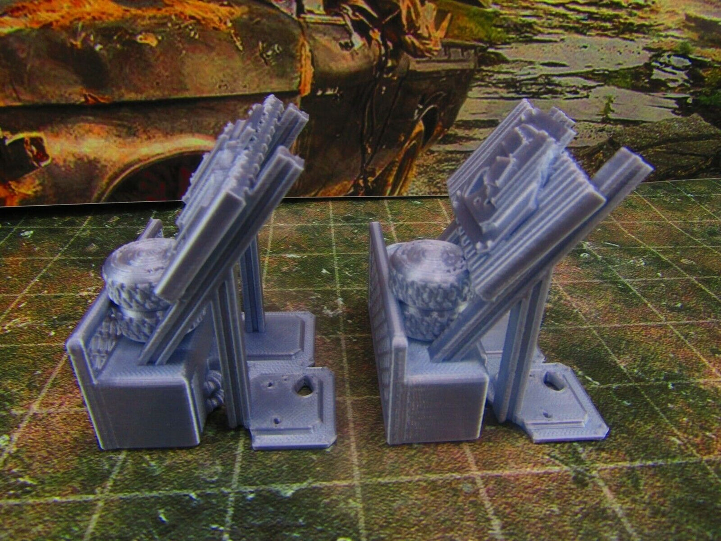 2pc Junk Wall Settlement Barricade F Scatter Terrain Scenery Wasteland