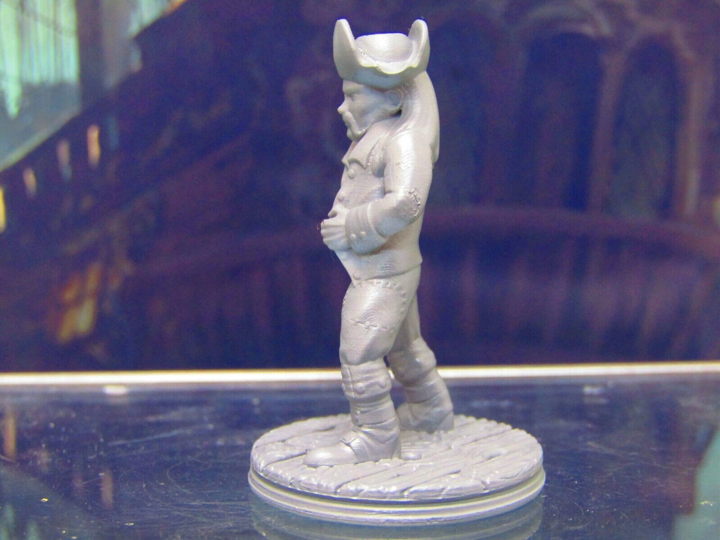 Human Pirate Crewman w/ Pirate Hat Mini Miniature Figure 3D Printed Model