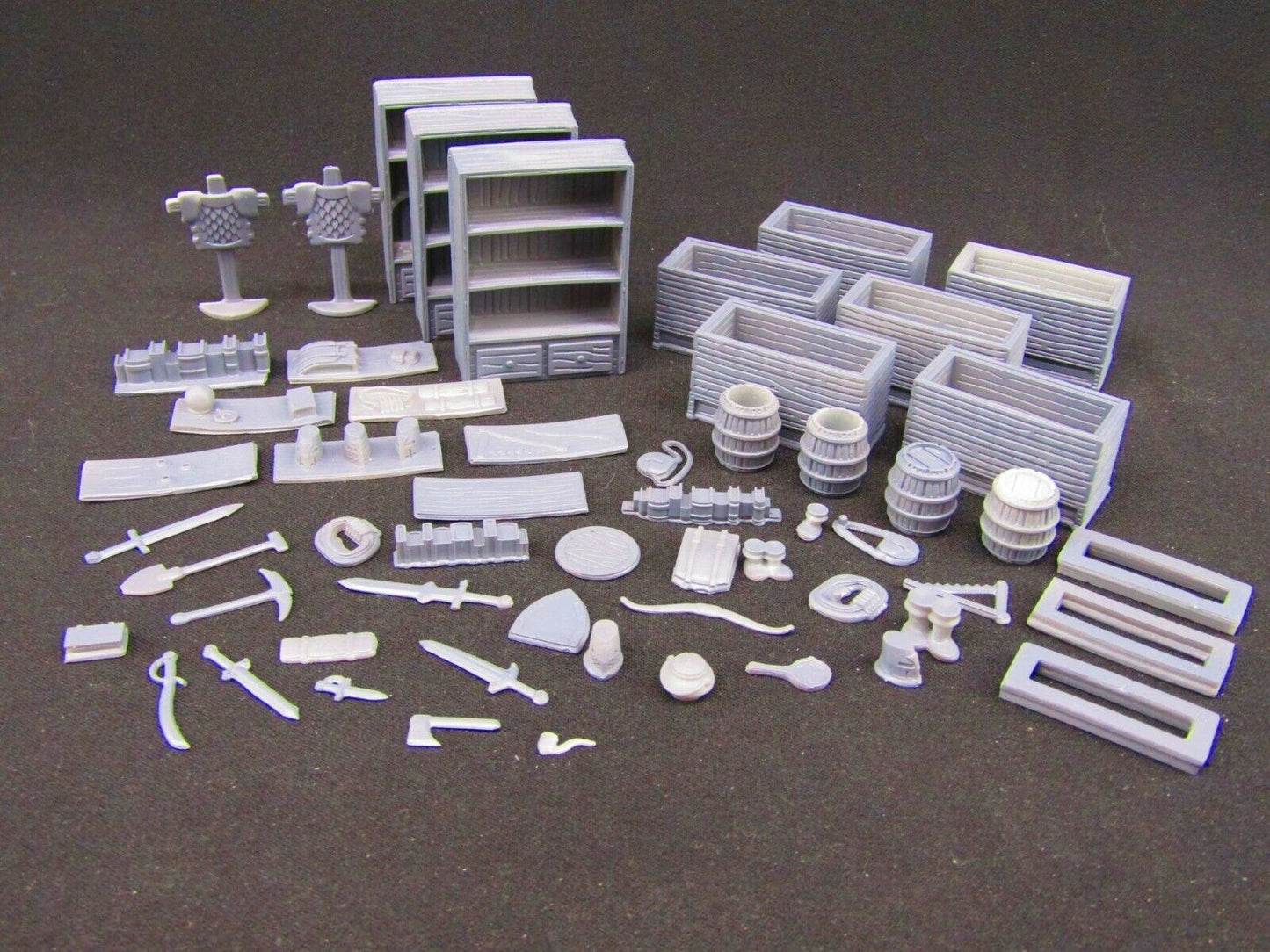Merchant Weapon Trader Equipment Shop Items Scatter Terrain Props Scenery 3D