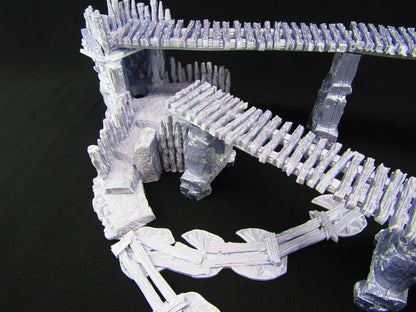 Swamp Goblin / Rogues Hideout Set w/ Bridge Walkway Scatter Terrain Scenery 3D