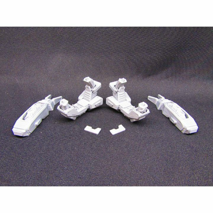 Pair of Single Wheel Bikes ATV Vehicles Terrain Scenery Miniature 3D Printed