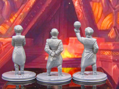 3pc Sci Fi Scientist Professor Set Mini Miniature Model Character Figure