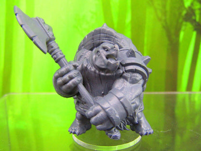 Tortle Barbarian Turtle Man Race Mini Miniature Figure 3D Printed Model 28/32mm