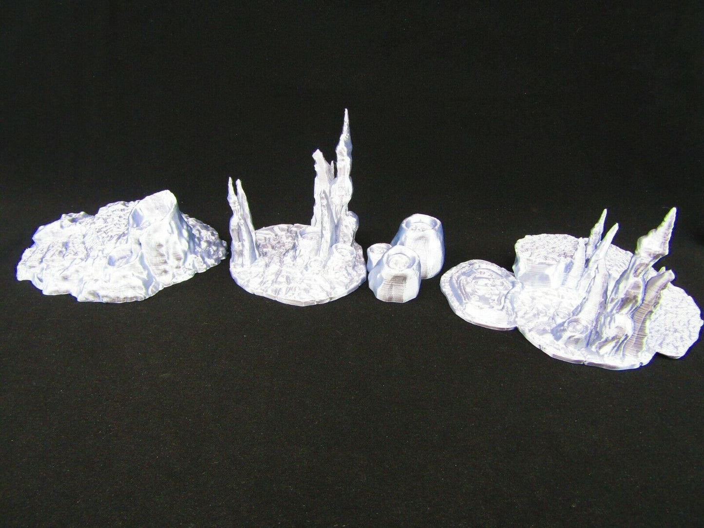 4pc Lava Pools Set  Scatter Terrain Scenery 3D Printed Mini Miniature Model