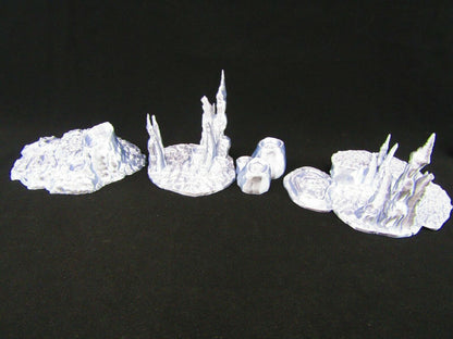 4pc Lava Pools Set  Scatter Terrain Scenery 3D Printed Mini Miniature Model