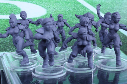 10PC Linewoman Set Mini Player RPG Tabletop Blood Fantasy Football Bowl Team