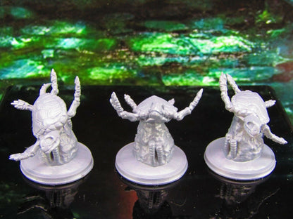 3pc Undead Underwater Skeleton Sea Turtle Set Mini Miniature Model Character