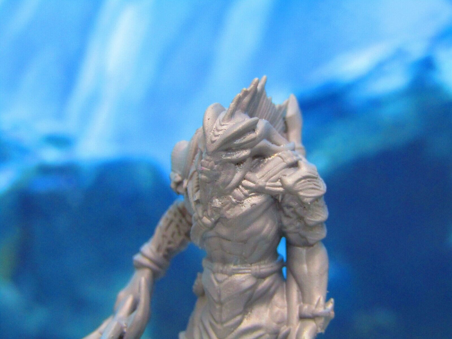 Merrow Merman Monster Creature w/ Spear Mini Miniature Figure 3D Printed Model