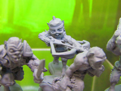 6pc Swamp Goblin Mob Set Mini Miniature 3D Printed Model 28/32mm Scale