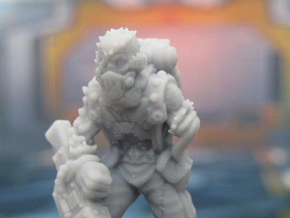 Alien Zombie Mutant w/ One Arm and Mask Mini Miniature Figure 3D Printed Model