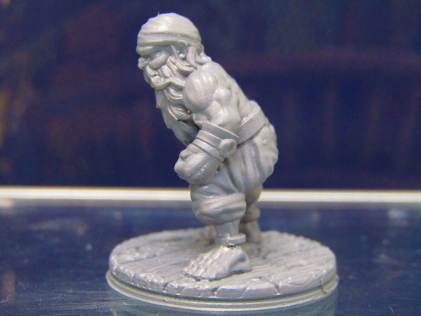 Dwarf Brawler Pirate Mini Miniature Figure 3D Printed Model 28/32mm