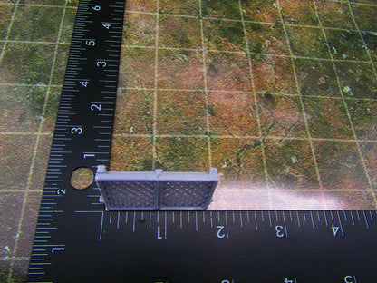 2pc Chainlink Fence Wall Barricade Sections Scatter Terrain Scenery Wasteland