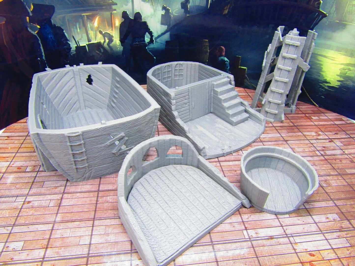 Boat Ship Hull House Hideout & Crow's Nest Watchtower Scatter Terrain Scenery