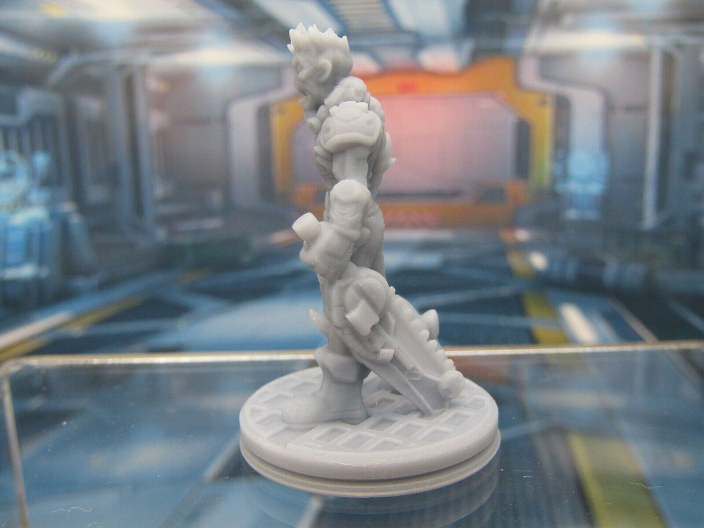 Alien Zombie Mutant w/ Chainsaw Sword Mini Miniature Figure 3D Printed Model