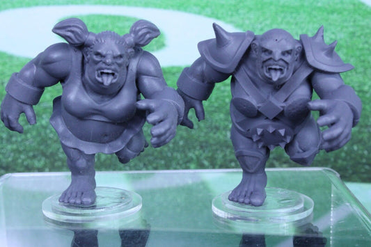 2pc Big Guy Female Trolls Mini Player Tabletop Blood Fantasy Football Bowl Team