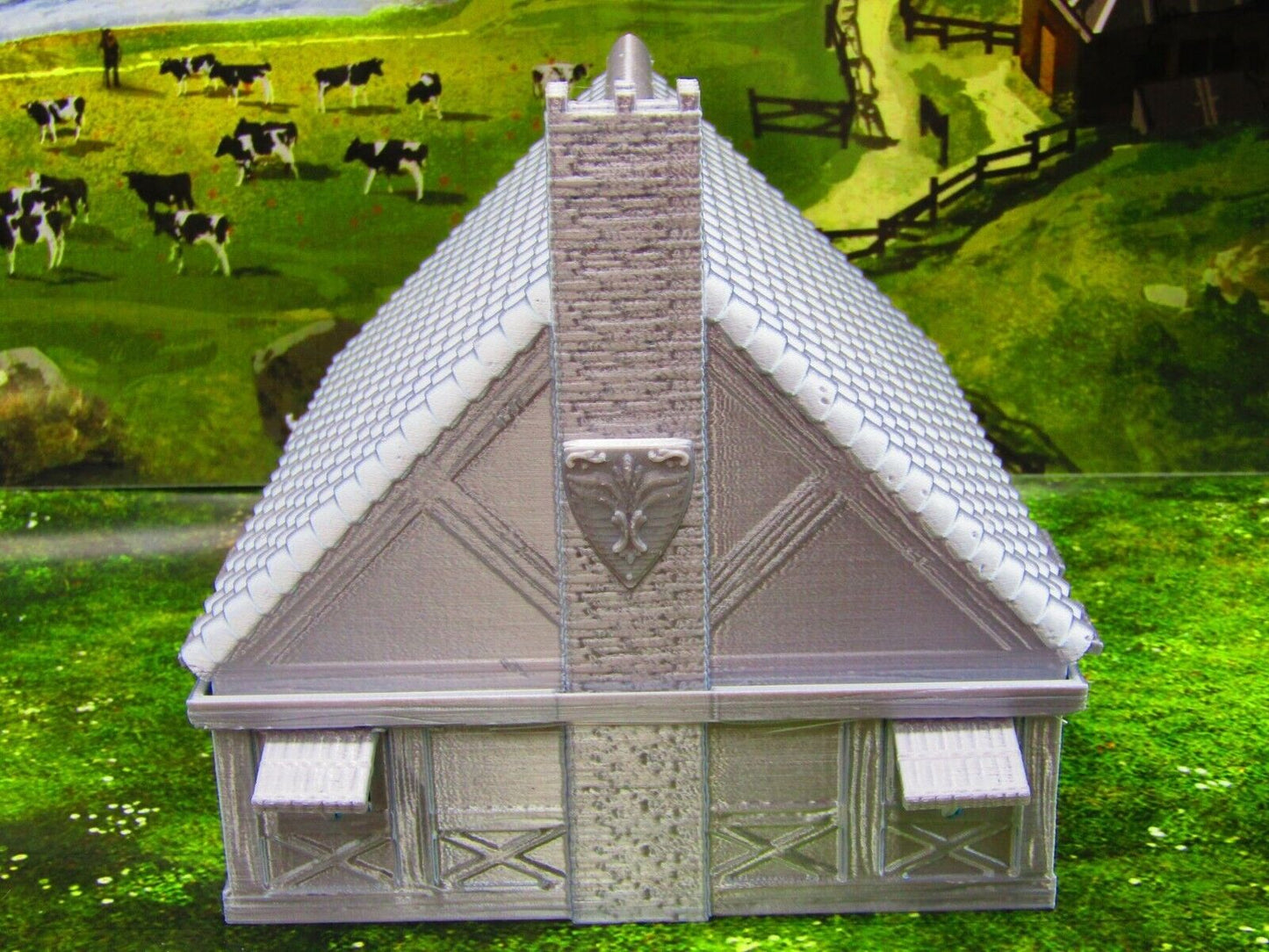 Large Manor Farm House Scatter Terrain Scenery 3D Printed Model 28/32mm Scale