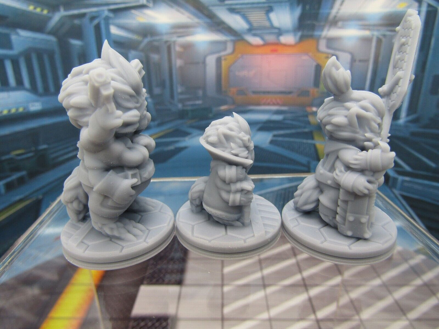 Furry Alien Fuzzies Trio Mini Miniature Scatter Terrain Scenery 3D Printed Model