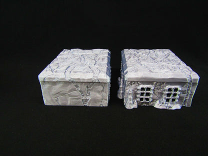 Underground Mine Huts Workshops Houses Scatter Terrain Scenery 3D Printed Mini