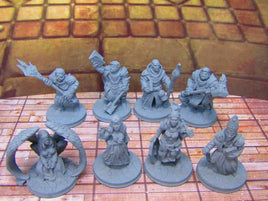 8pc Holy Order of Ash Paladin Religious Set Mini Miniature 3D Printed Model