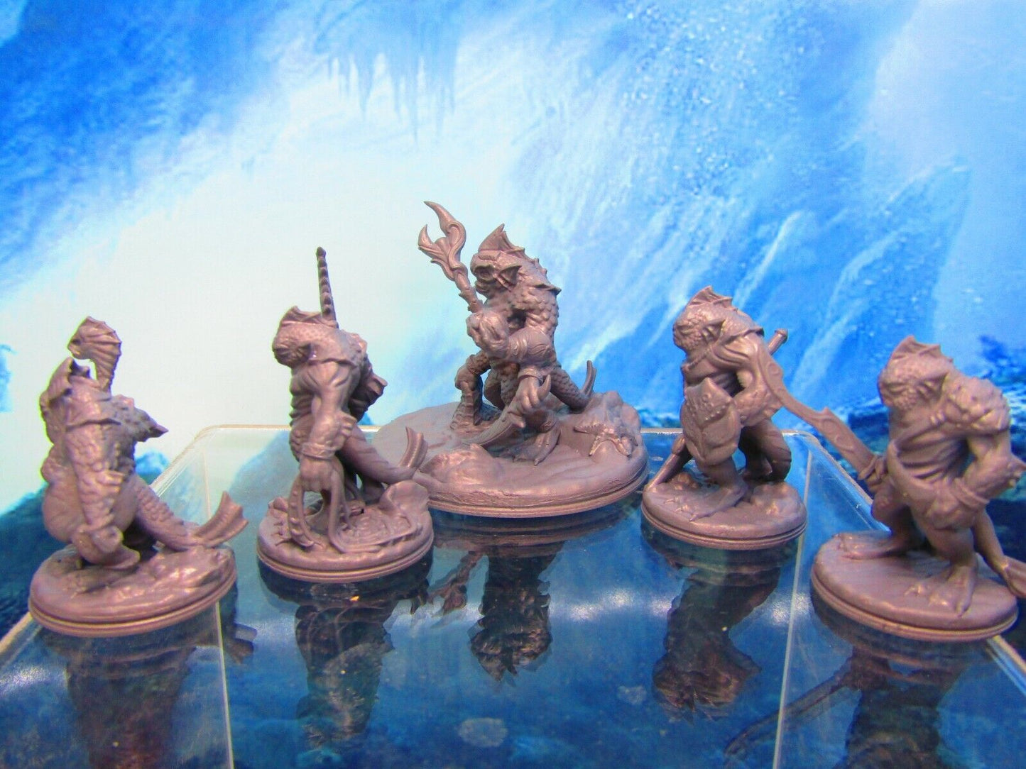5pc Sea Devil War Tribe Party Mini Miniature Figure 3D Printed Model 28/32mm