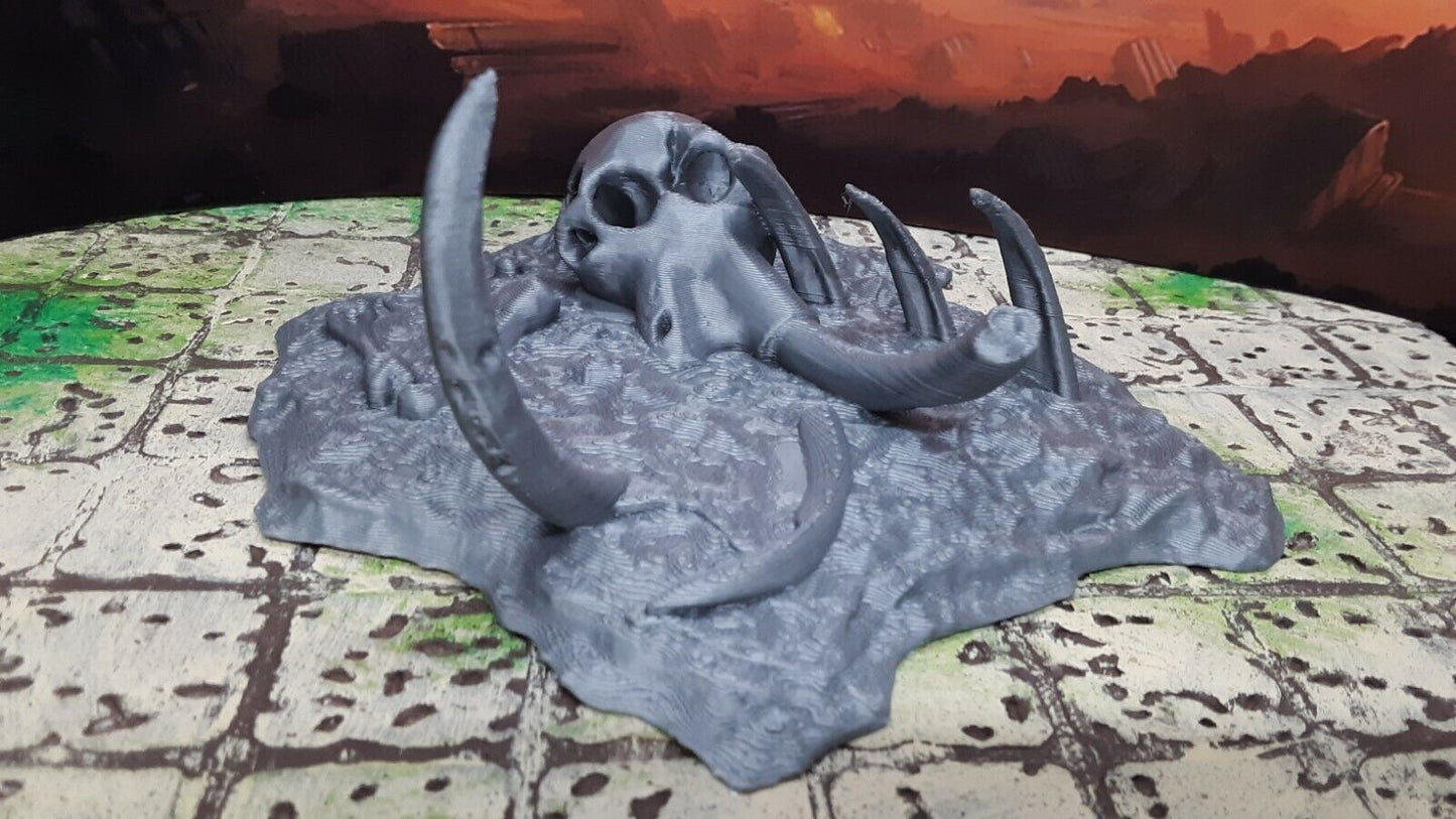 Boneyard Mammoth Skeleton Remains 28mm Scale Dungeons & Dragons Scatter Terrain