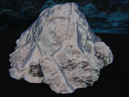 Buried Ruined Ancient Statue Head Scatter Terrain Scenery 3D Printed Model