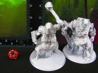 Female / Male Hill Giant Pair Mini Miniatures 3D Printed Resin Model Figure