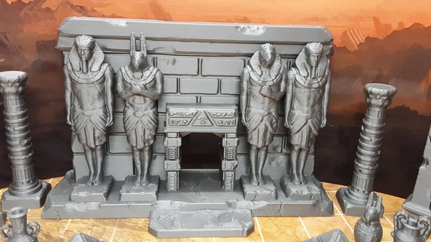 12 Piece Egyptian Facade Tomb Entrance Encounter Set Scatter Terrain Scenery