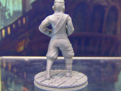 Human Pirate Crewman Bomber Mini Miniature Figure 3D Printed Model 28/32mm Scale