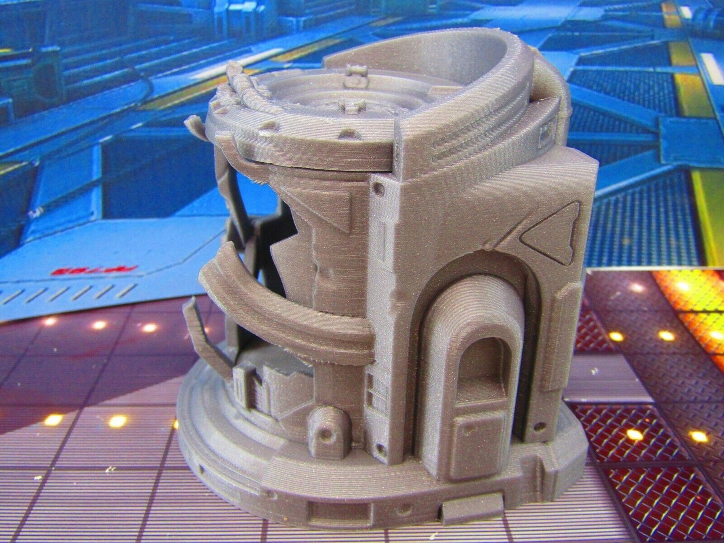 Containment Holding Chamber Cage Cell Damaged Scenery Terrain 3D Printed Model