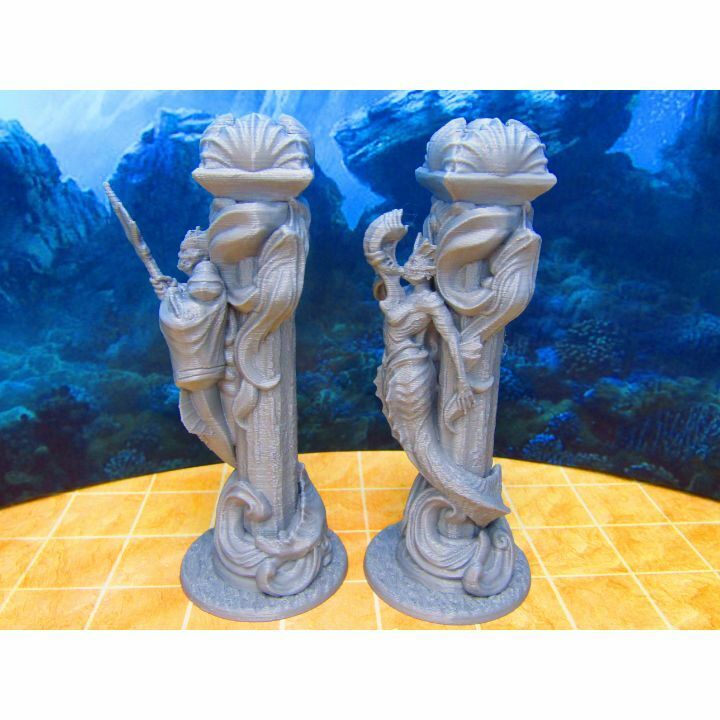 Merfolk Underwater City Decorative Pillar Columns Scenery Scatter Terrain Props